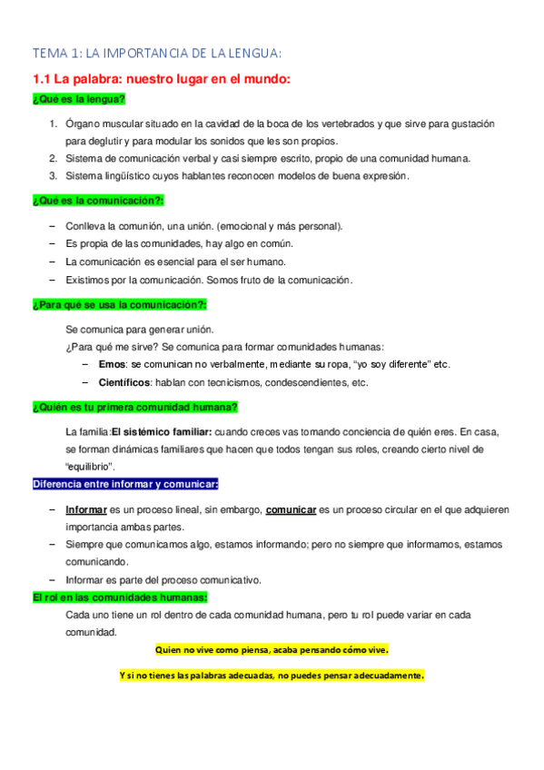 Miniatura del documento Apuntes Tema 1. Lengua. 1º de carrera.pdf