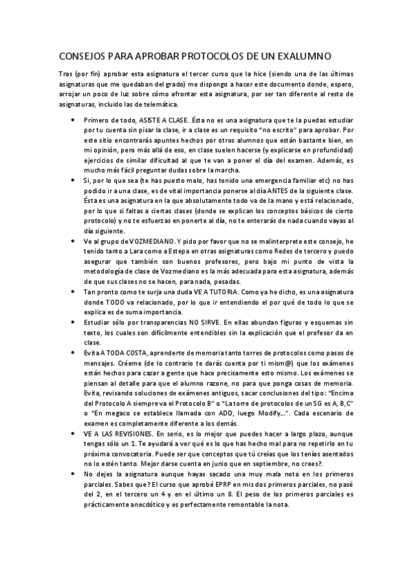 Miniatura del documento CONSEJOS PARA APROBAR PROTOCOLOS DE UN EXALUMNO.pdf