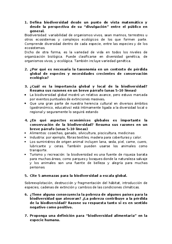 Miniatura del documento Cuestiones de repaso de Pérdida Global Biodiversidad (1).docx