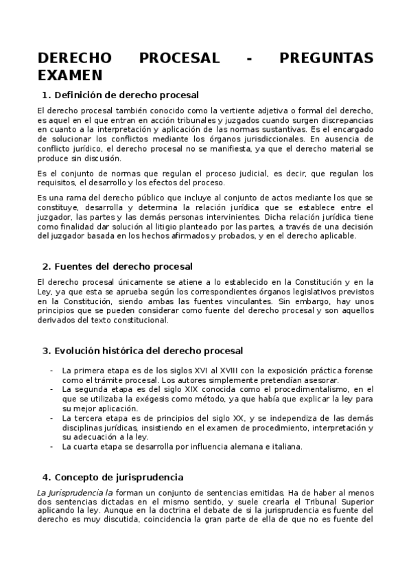 Miniatura del documento DERECHO PROCESAL -- preguntas examen.docx