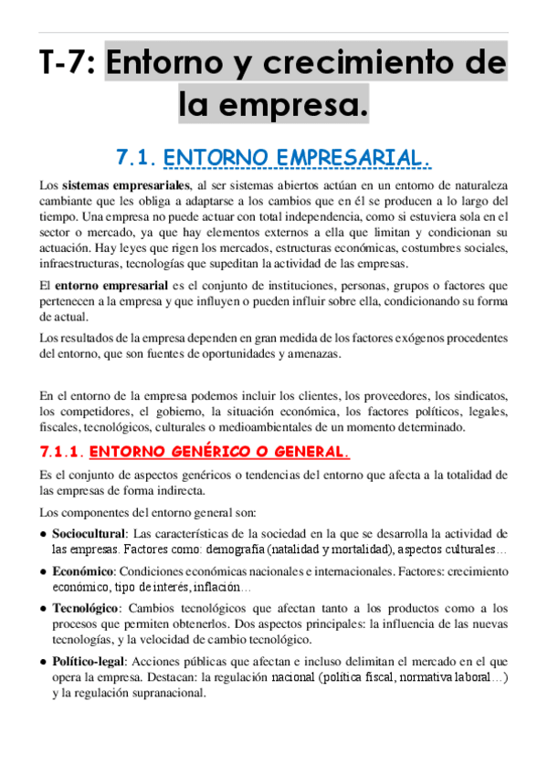 Miniatura del documento T.7 - IEE (resumen): Entorno y crecimiento de la empresa..pdf