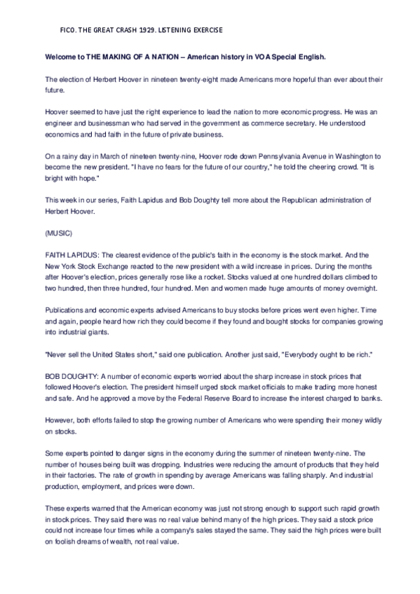 Miniatura del documento DepressionTheGREATCRASH1929lISTENING.pdf