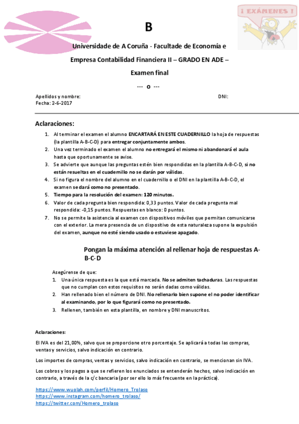 Miniatura del documento Exámen Final Mayo B 2017 Contabilidad Financiera II.pdf