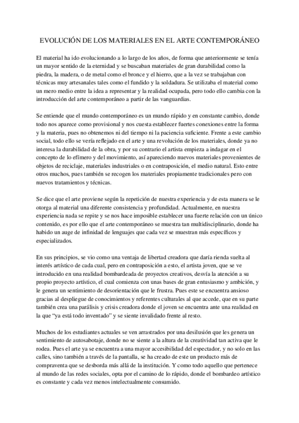Miniatura del documento Reflexion-Evolucion-de-los-materiales-en-el-arte-contemporaneo-Carmen-Rueda-Jimenez.docx