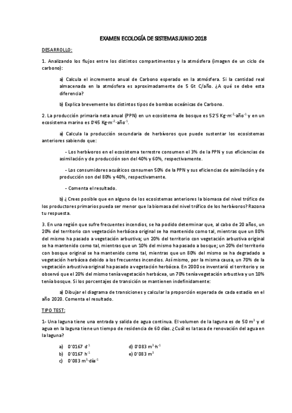 Miniatura del documento EXAMEN FINAL ECOLOGÍA DE SISTEMAS JUNIO 2018.pdf