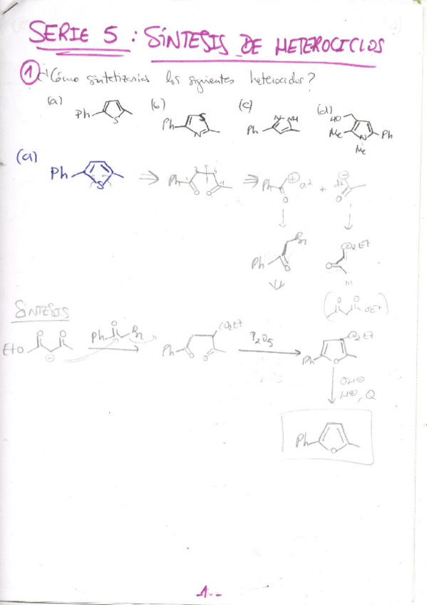 Miniatura del documento SERIE 5 SÍNTESIS DE HETEROCICLOS (RESUELTO).pdf
