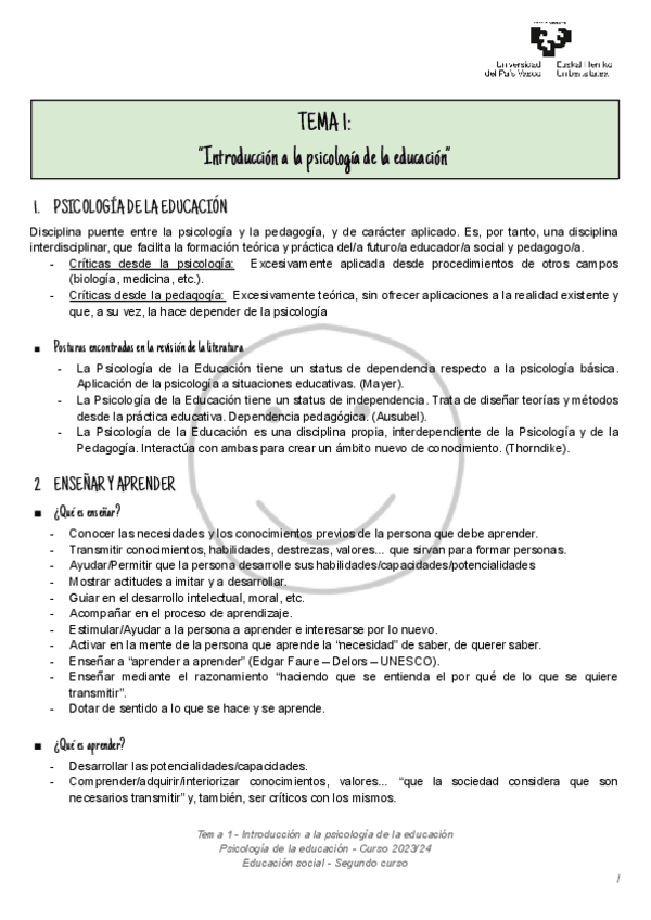 Miniatura del documento Tema 1 - Introduccion a la psicologia de la educacion.pdf