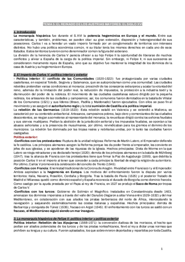 Miniatura del documento Tema-5-El-reinado-de-los-austrias-mayores-el-siglo-XVI-1.pdf