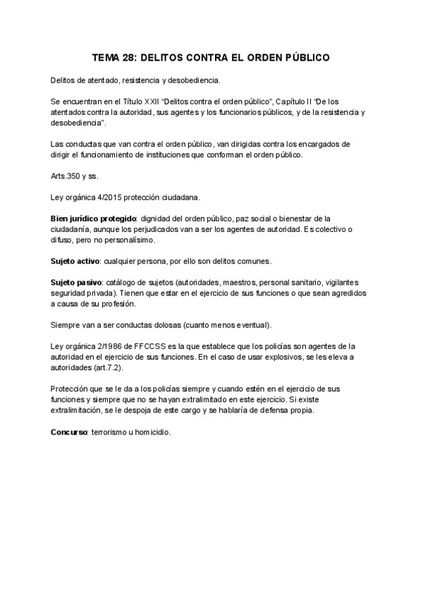 Miniatura del documento Tema 28. Delitos contra el orden público..pdf