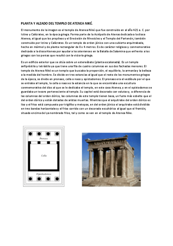 Miniatura del documento Comentario Artístico. Templo de Atenea Niké de Ictino y Calícrates. Historia del Arte. 2º bach.pdf