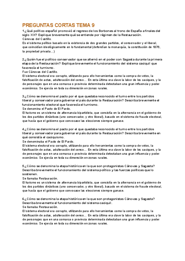 Miniatura del documento Preguntas cortas: restauración borbónica.pdf