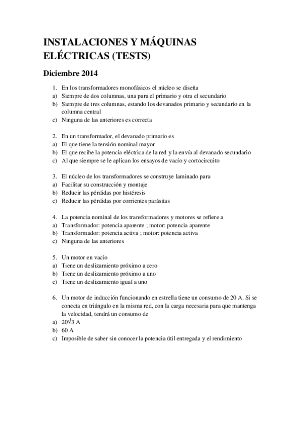 Miniatura del documento Tests Instalaciones y máquinas eléctricas.pdf