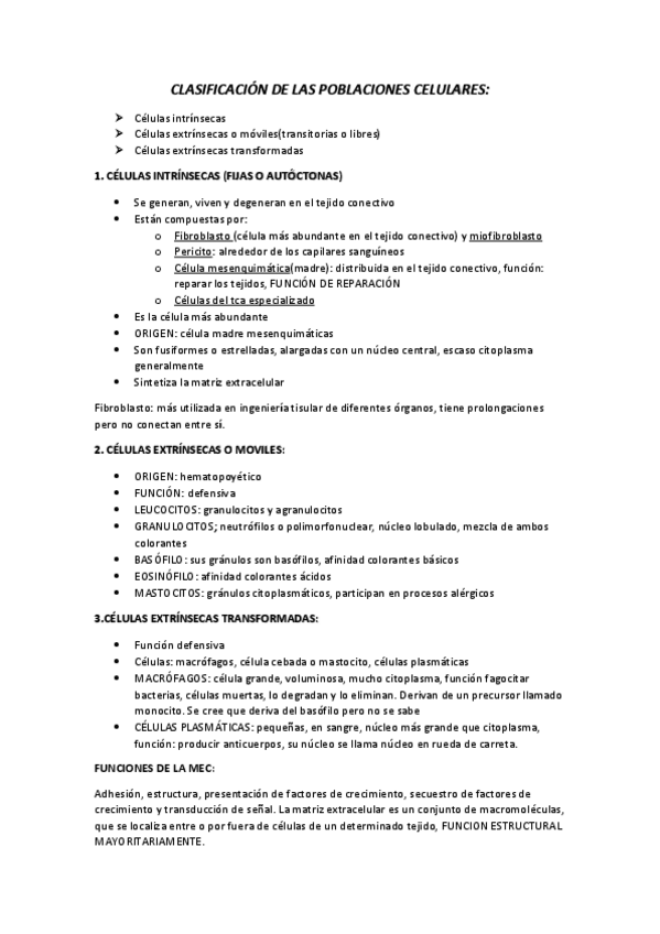 Miniatura del documento HISTOLOGÍA. CLASIFICACIÓN DE LAS POBLACIONES CELULARES.pdf