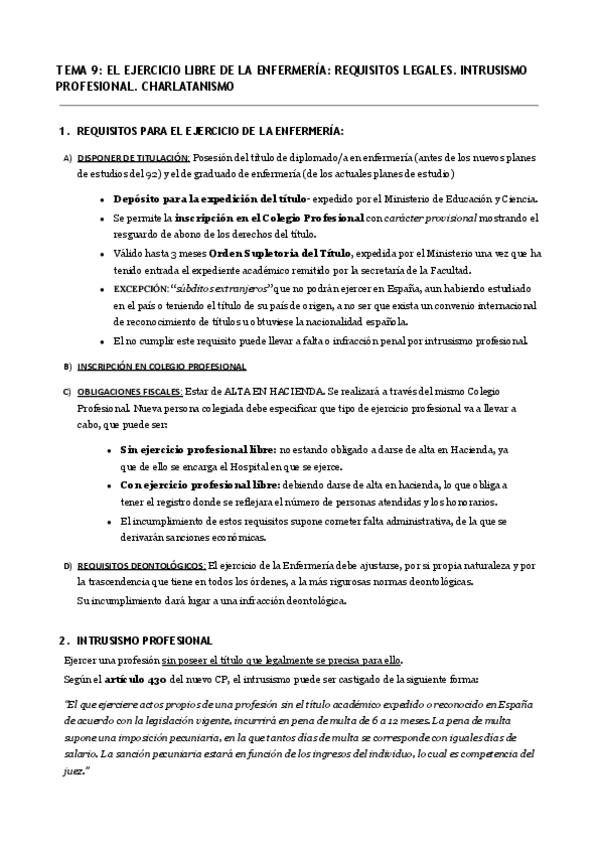 Miniatura del documento TEMA-9.-EL-EJERCICIO-LIBRE-DE-LA-ENFERMERIA.-INTRUISMO-PROFESIONAL.-CHARLATANISMO.pdf