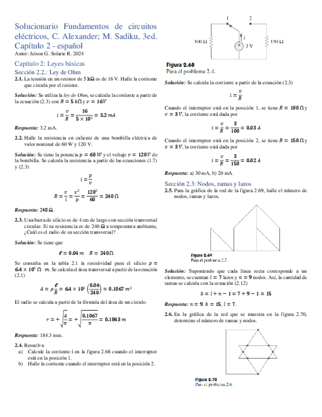 Miniatura del documento Solucionario-Fundamentos-de-circuitos-electricos-O.-Sadiku-Cap-2.pdf