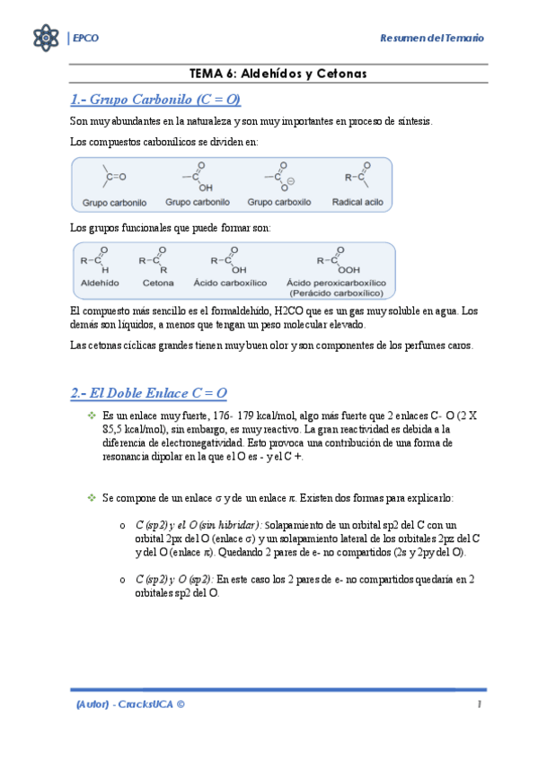 Miniatura del documento Tema 6 Aldehídos y Cetonas.pdf