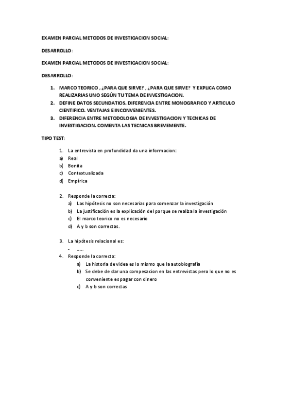 Miniatura del documento EXAMEN PARCIAL METODOS DE INVESTIGACION SOCIAL TEMAS 1-2 Y 3.pdf