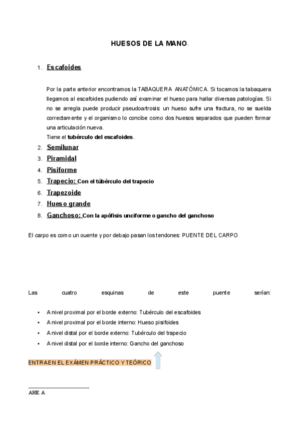 Miniatura del documento Tema 4. Estudio del carpo- metacarpo y falanges. Articulación de la muñeca. Articulaciones de la mano y dedos. Cinemática articular..pdf
