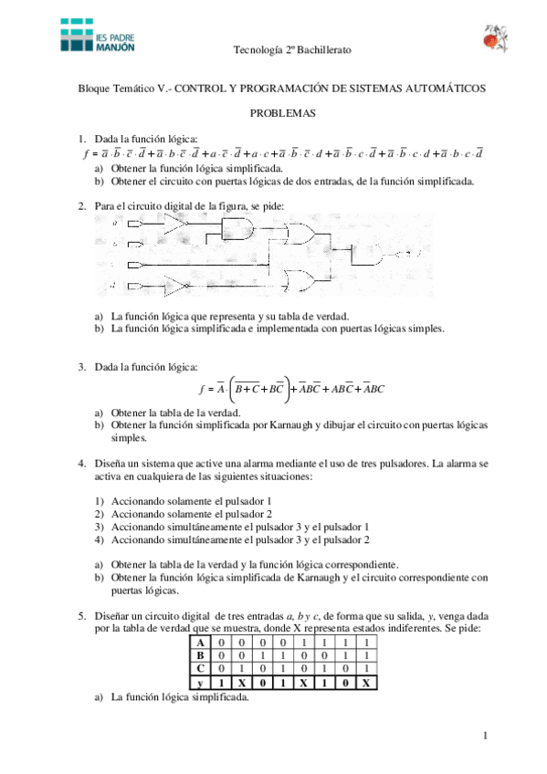 Miniatura del documento Relacion-Problemas-de-Control-de-Sistemas-Automaticos-y-logicos-Tecnologia-Industrial.pdf