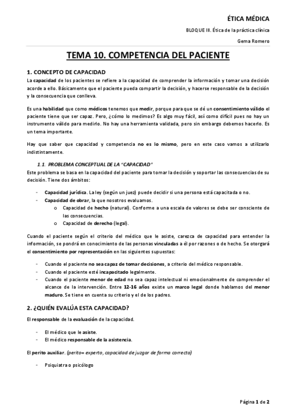 Miniatura del documento Tema 10 - Competencia del paciente en la toma de decisiones clínicas.pdf
