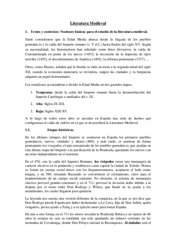 Miniatura del documento Literatura Medieval 1-5.docx