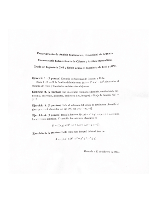 Miniatura del documento Examen Extraordinario Febrero 2024 Calculo.pdf
