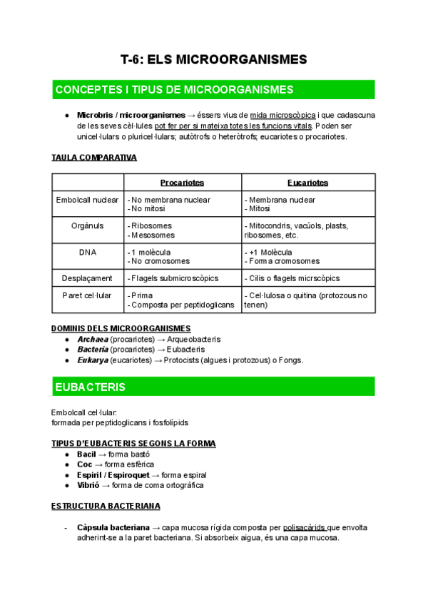 Miniatura del documento T-6: Els microorganismes | Biologia.pdf