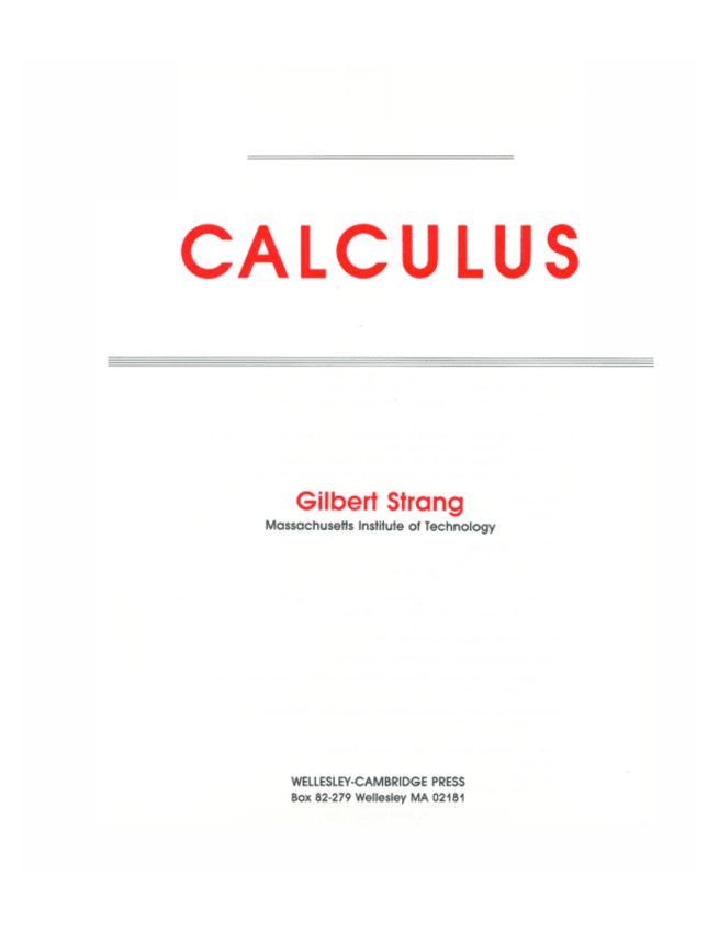 Miniatura del documento Calculus (Gilbert Strang) - Libro completo de análisis.pdf