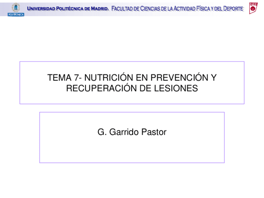 Miniatura del documento TEMA-7-Nutricion-en-prevencion-y-recuperacion-de-lesiones.pptx-2022-23.pdf