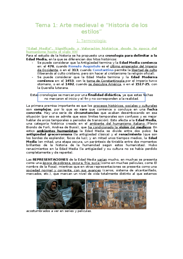 Miniatura del documento Tema-1.-Arte-medieval-e-Historia-de-los-estilos-limpio.docx