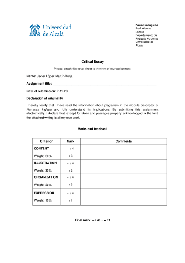 Miniatura del documento Woolf-Critical-Essay.docx