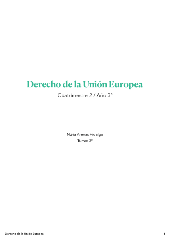 Miniatura del documento Apuntes de clase Derecho Union Europea.pdf