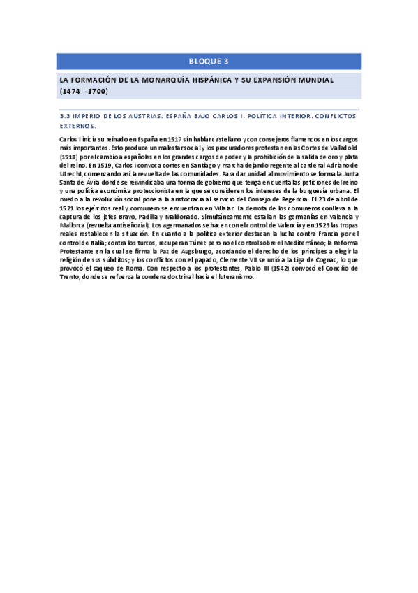 Miniatura del documento 3.3-Imperio-de-los-Austrias-Espana-bajo-Carlos-I.-Politica-interior.-Conflicos-externos.pdf
