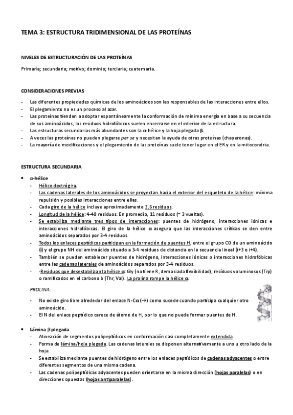 Miniatura del documento TEMA 3 - ESTRUCTURA TRIDIMENSIONAL DE LAS PROTEÍNAS.pdf