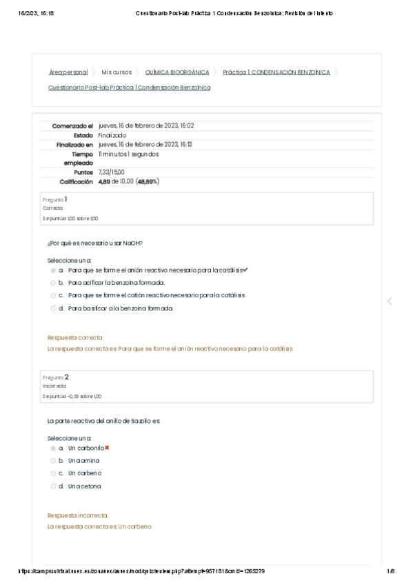 Miniatura del documento Cuestionario-Post-lab-Practica-1-Condensacion-Benzoinica-Revision-del-intento.pdf