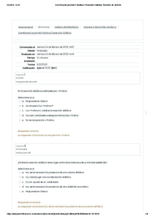 Miniatura del documento Cuestionario-post-lab-Practica-2-Reaccion-Aldolica-Revision-del-intento.pdf