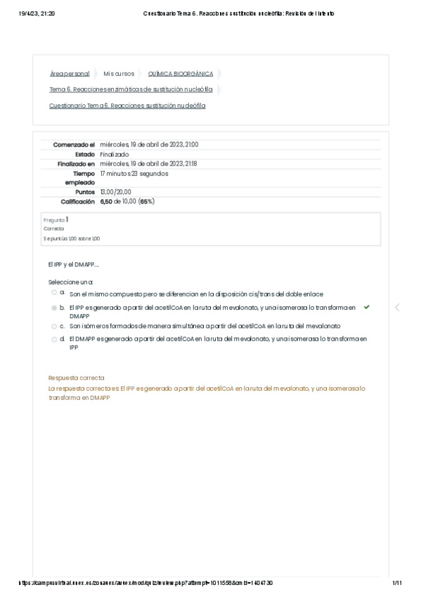 Miniatura del documento 6.-Cuestionario-Tema-6.-Reacciones-sustitucion-nucleofila-Revision-del-intento.pdf