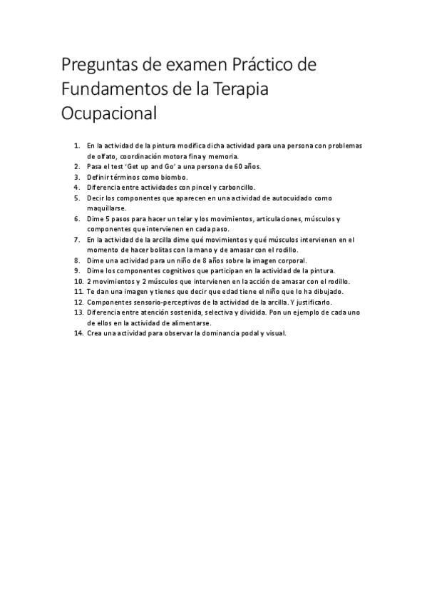 Miniatura del documento Preguntas de examen Práctico de Fundamentos de la Terapia Ocupacional.pdf