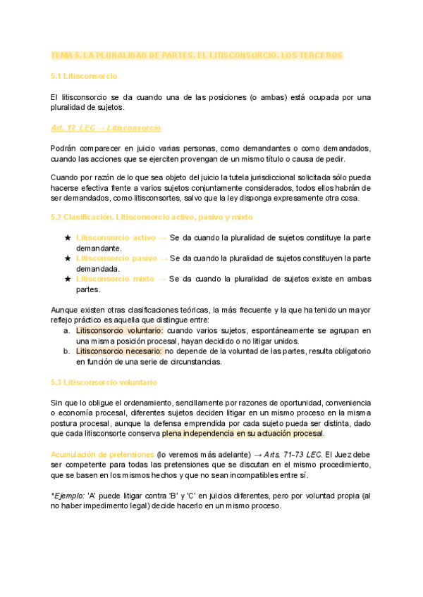 Miniatura del documento Tema-5.-La-pluralidad-de-partes.-Litisconsorcio.-Los-terceros.pdf