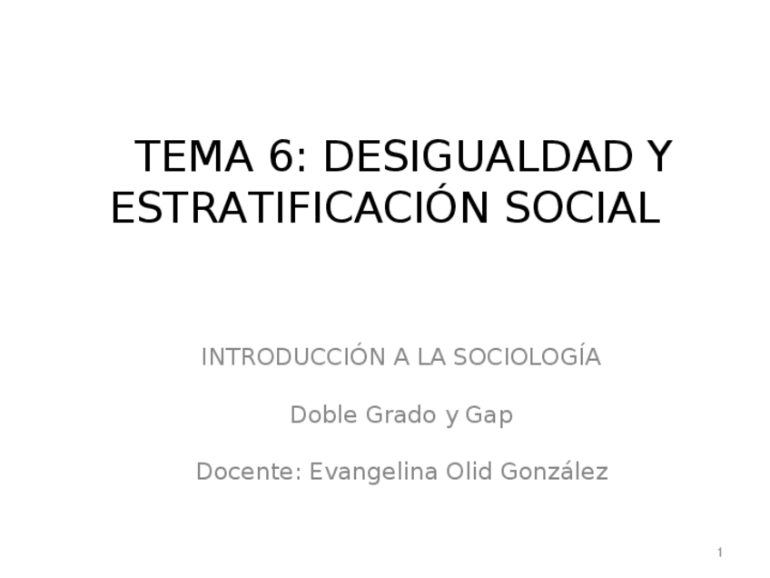 Miniatura del documento Tema 6. Desigualdad y estratificación social.ppt