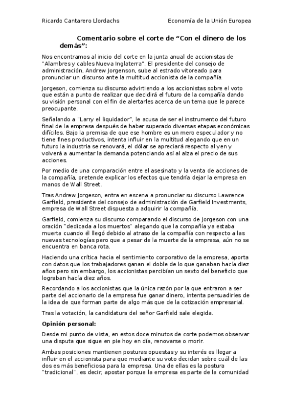 Miniatura del documento Comentario Con el dinero de los demás.docx