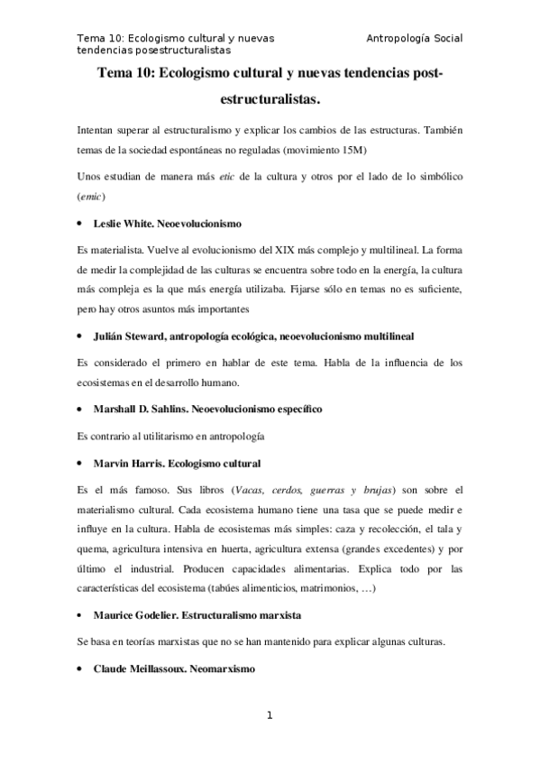Miniatura del documento Tema 10 - ecologismo cultural y tendencias post-estructuralismo.docx