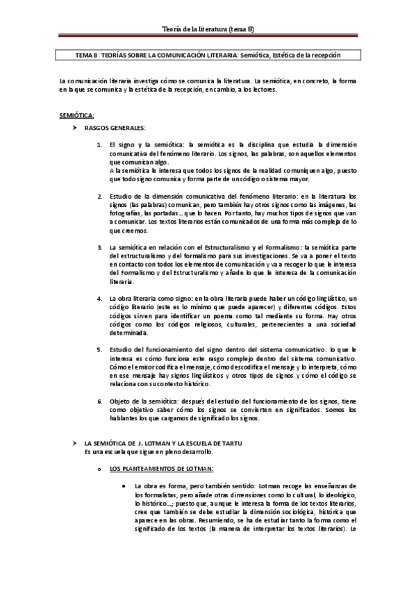 Miniatura del documento TEMA 8 TEORÍAS SOBRE LA COMUNICACIÓN LITERARIA Semiótica Estética de la recepción.pdf