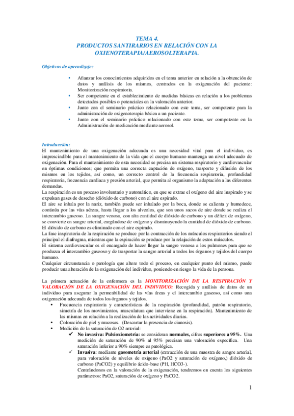 Miniatura del documento TEMA 4. PRODUCTOS SANITARIOS EN RELACIÓN CON LA OXIGENOTERPIA- AEROSOLTERAPIA. (Reparado).doc
