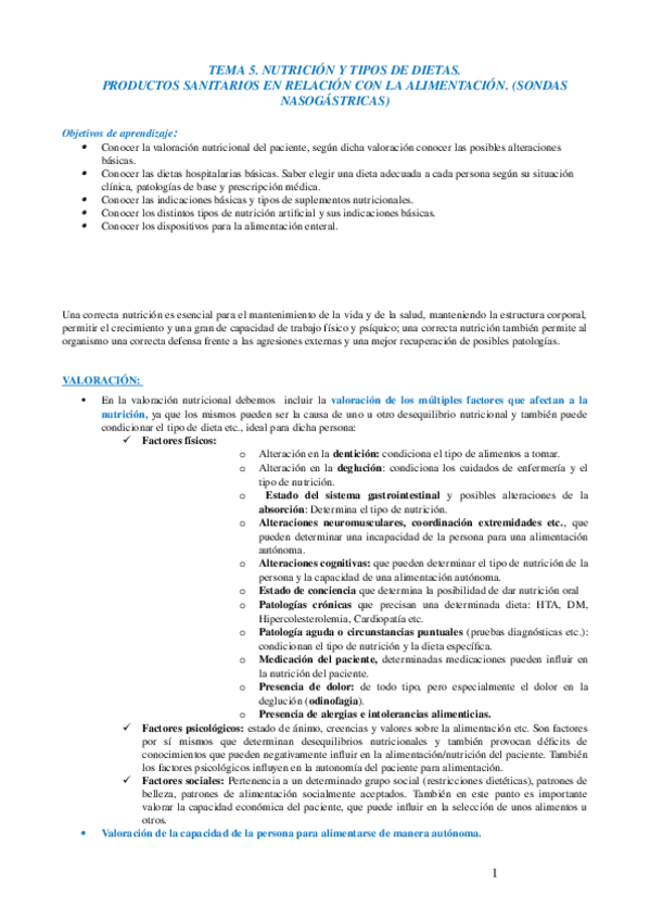 Miniatura del documento TEMA 5. NUTRICION Y DIETAS. PRODUCTOS SANITARIOS EN RELACIÓN CON LA ALIMENTACIÓN.doc