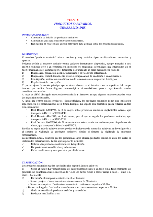 Miniatura del documento TEMA 1. PRODUCTOS SANITARIOS- GENERALIDADES.doc
