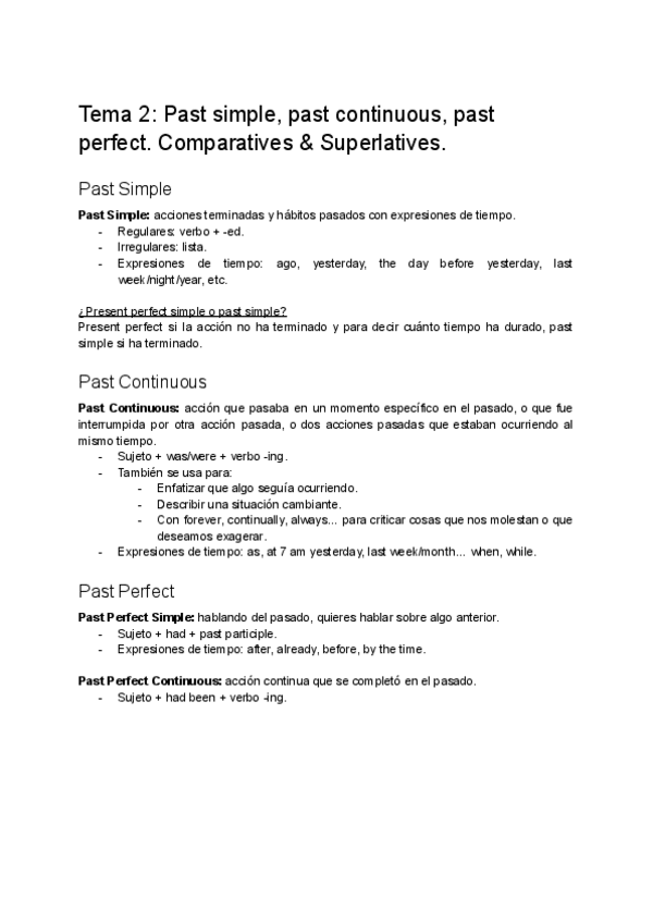 Miniatura del documento Tema-2-Past-simple-present-perfect-simple-past-continuous-past-perfect.-Comparatives-and-Superlatives..pdf