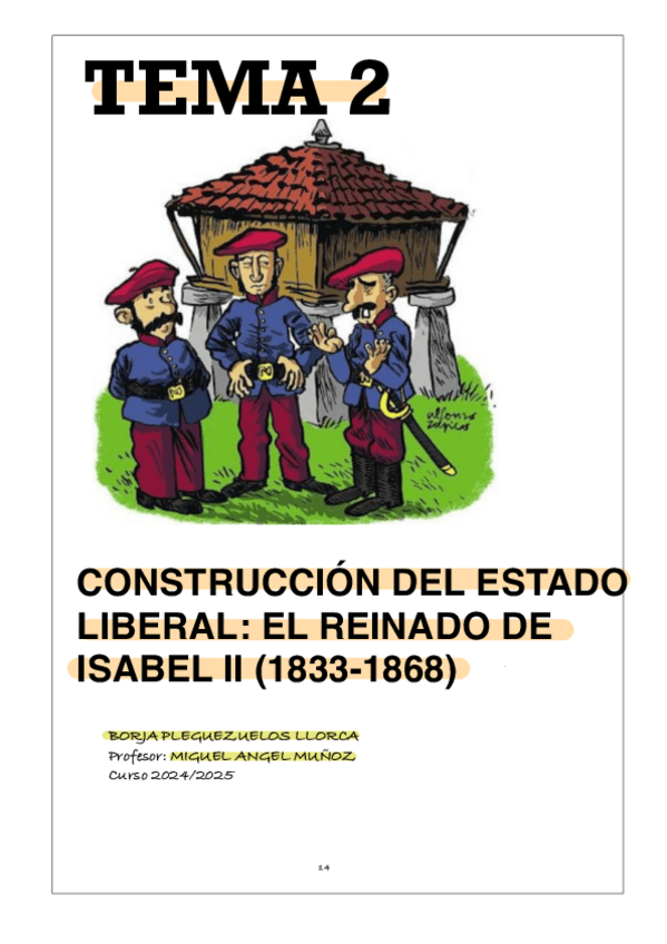 Miniatura del documento HISTORIA 2BACH || Tema 2.- Construcción del estado liberal (1833-1868).pdf.pdf.pdf