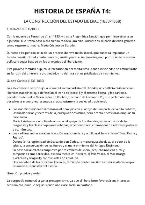 Miniatura del documento RESUMEN-HISTORIA-DE-ESPANA-T4-LA-CONSTRUCCION-DEL-ESTADO-LIBERAL-1833-1868.pdf