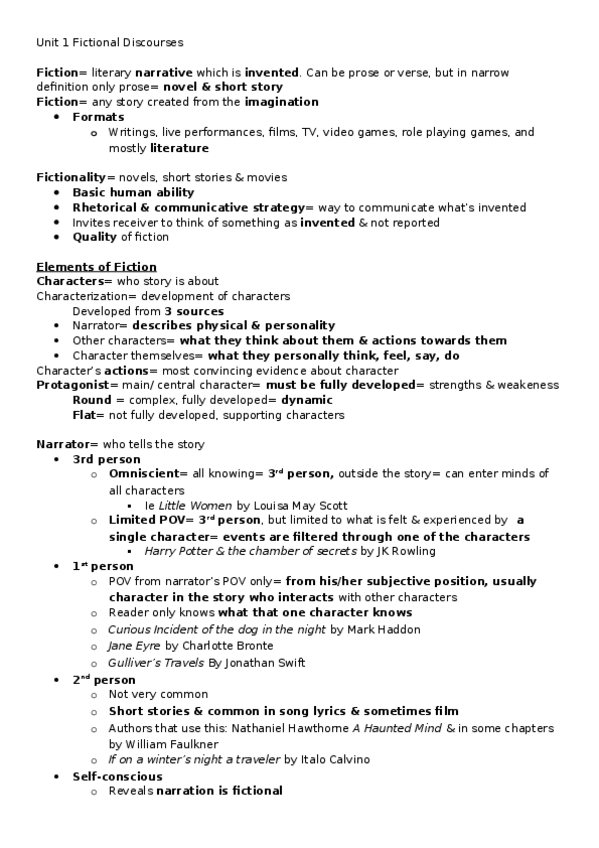 Miniatura del documento Unit 1 Fictional Discourses.docx